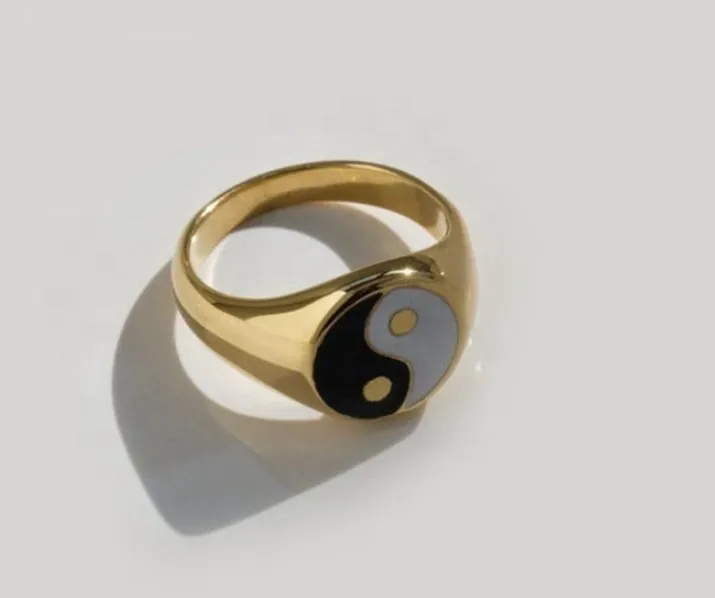 

Signet Ring Jewelry Enamel Custom Specialty Of China Signet Ring Custom Stainless Steel Yin Yang Ring