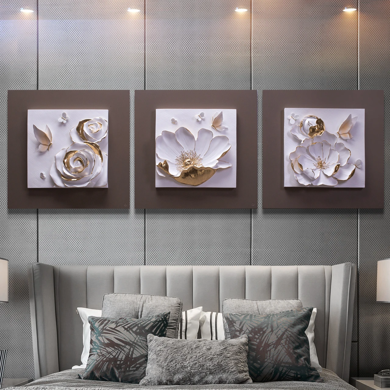 

Relife Hot Original Pure Elves Flower Wall 3d Decoration Home Arts Wall Art Resin Flower Bedroom Wall Decor