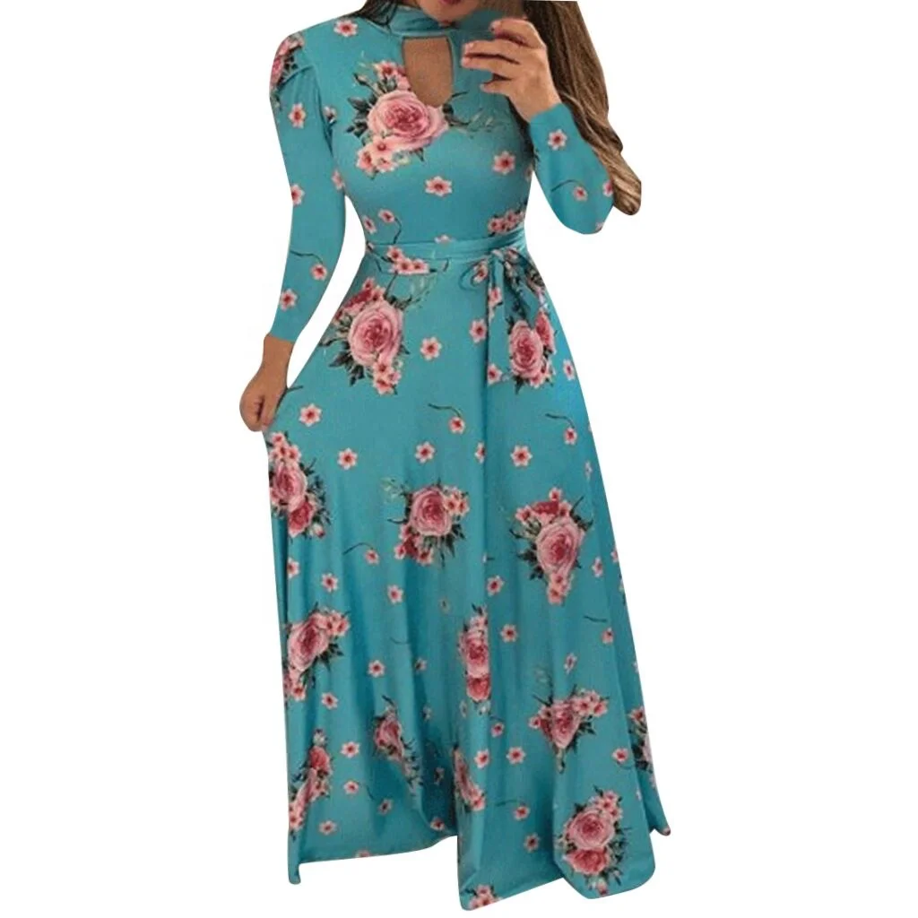 

Summer printed plus-size maxi dress for women african print dresses