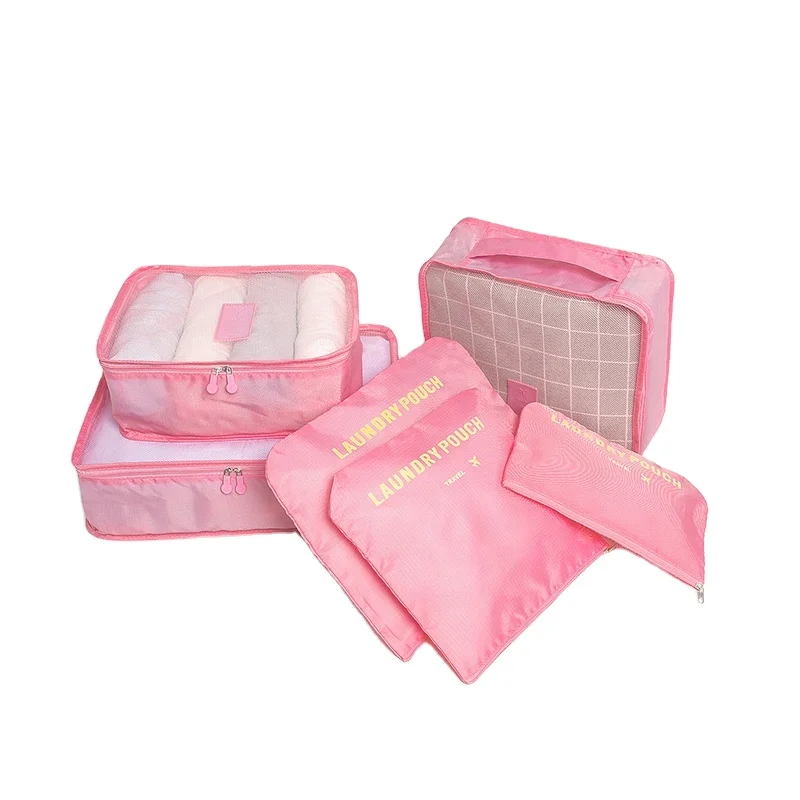 

Travelsky Wholesale Travel Packing Cubes 6 Pcs Set Luggage Packing Organizers, Blue,purple,pink,gray