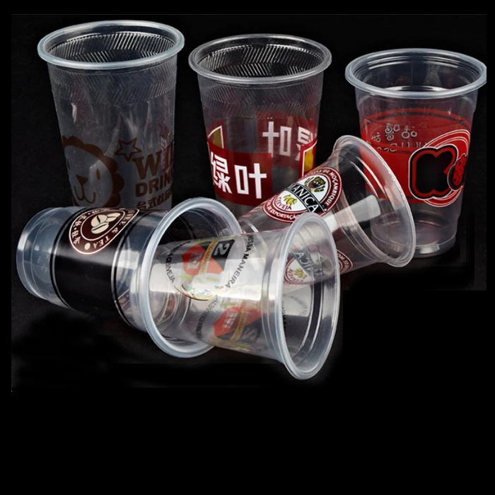 Printed Own Design Pet Plastic Milkshake Cup With Dome Lid - Buy ...