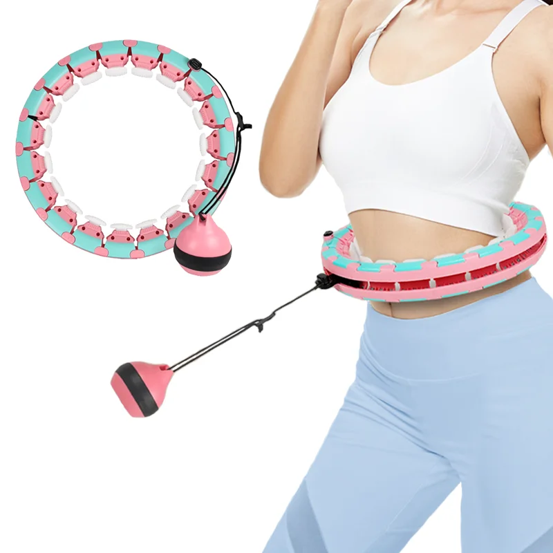 

Adjustable Magnets Fitness Weighted Smart Hula Ring Reif Digital New Mobile Gym Fitness Hula Hoops Gym Equipment Weights, Pink