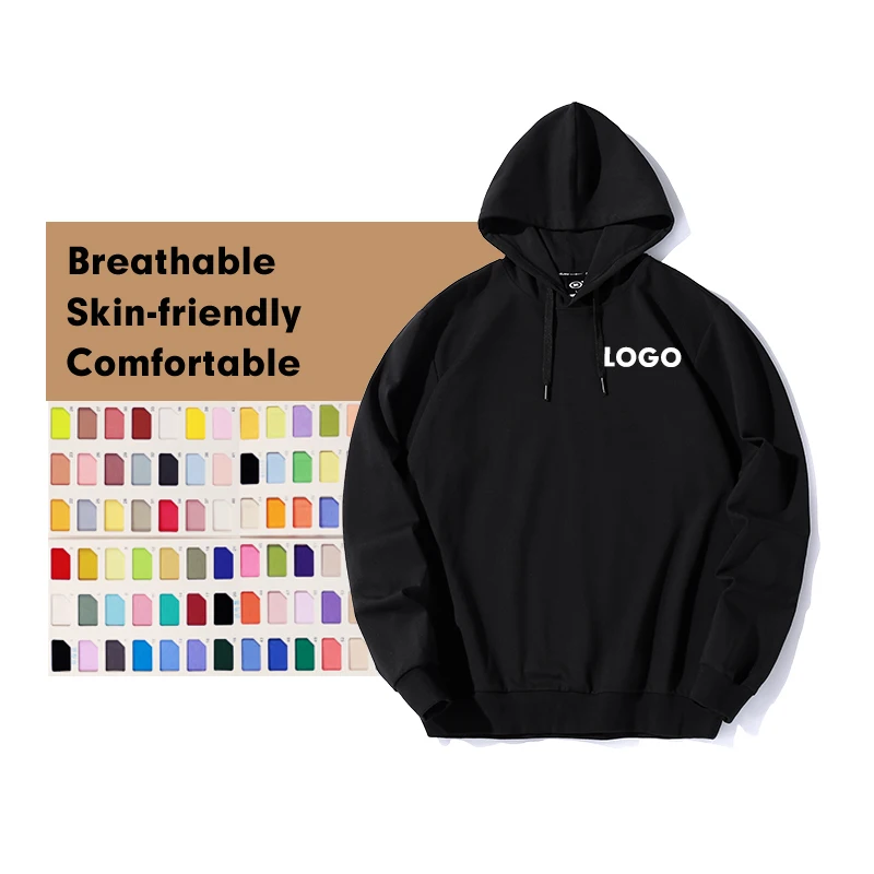 

Wholesale Custom Unisex Embroidery Cotton Polyester Pullover Hoodie Printing Blank Long Sleeve Sweatshirt Jackets