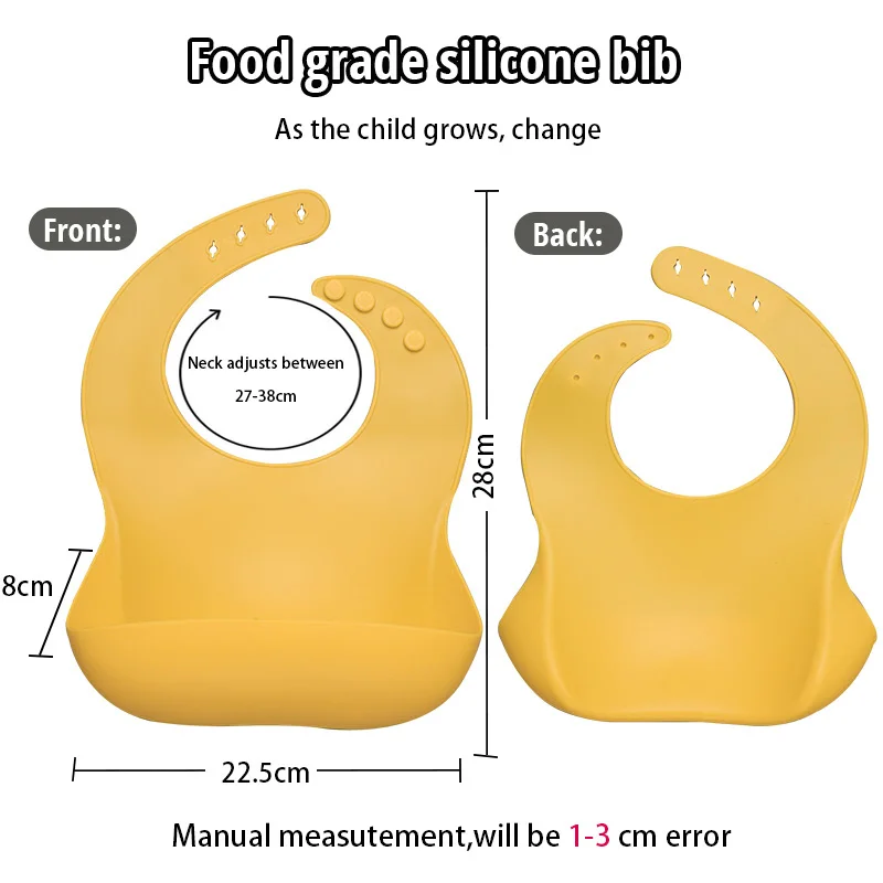 
Amazon top seller BPA Free Two-piece Children Plates and silicone bibs set for baby 