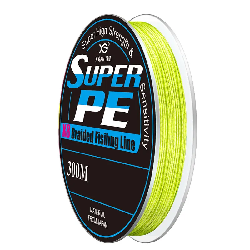 

HIGH QUALITY X-GAN PE FISHING LINE 300M SUPER X8 BRAIDED, 12 colors