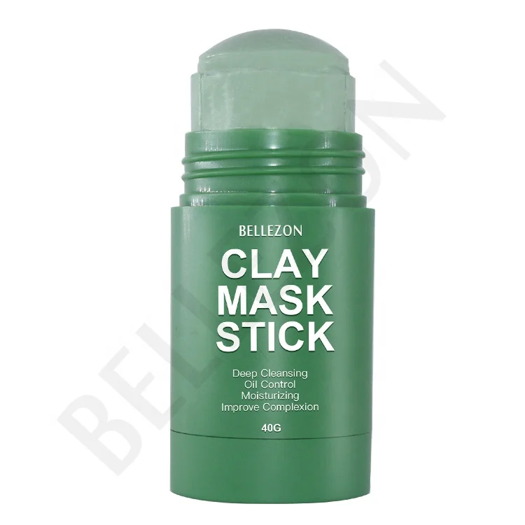 

Custom Logo Tightening Pores Facial Green Mud Mask Clay Stick Face Apply