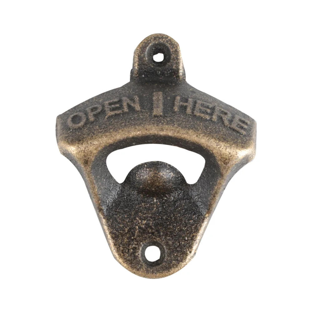 

C432 1pc Vintage Bottle Opener Wall Mounted Wine Beer Opener Tools Bar Drinking Accessories Cast Iron Bottle Opener