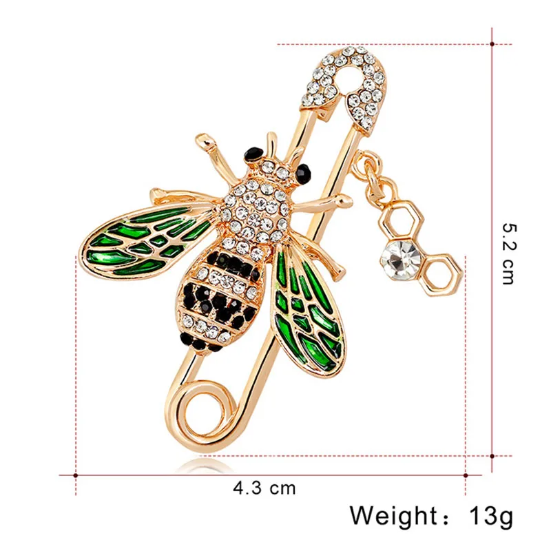 

Fashion Creative Bee Brooch Crystal Brooch Pin Personalized Bee Pin Brooch For Women