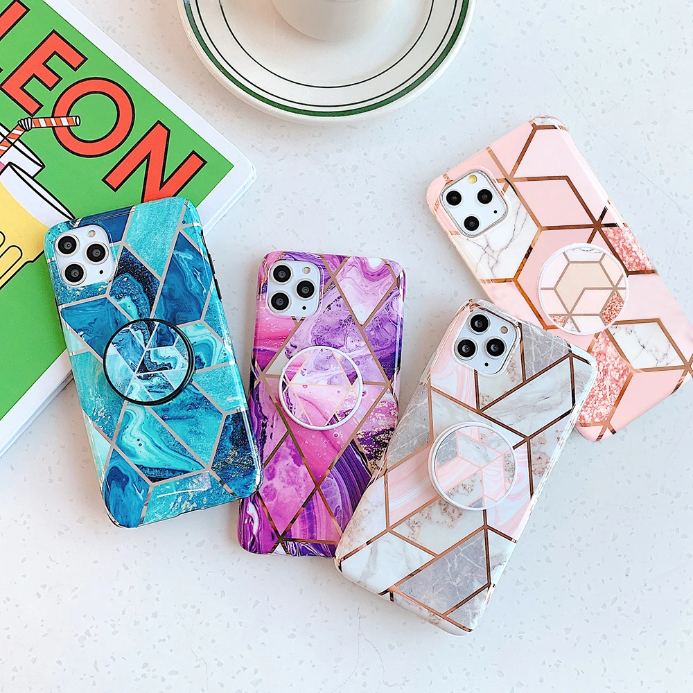 

custom for marble case iphone silicone pop grip stand for iphone 11 case phone cover xr xs max 11 pro max