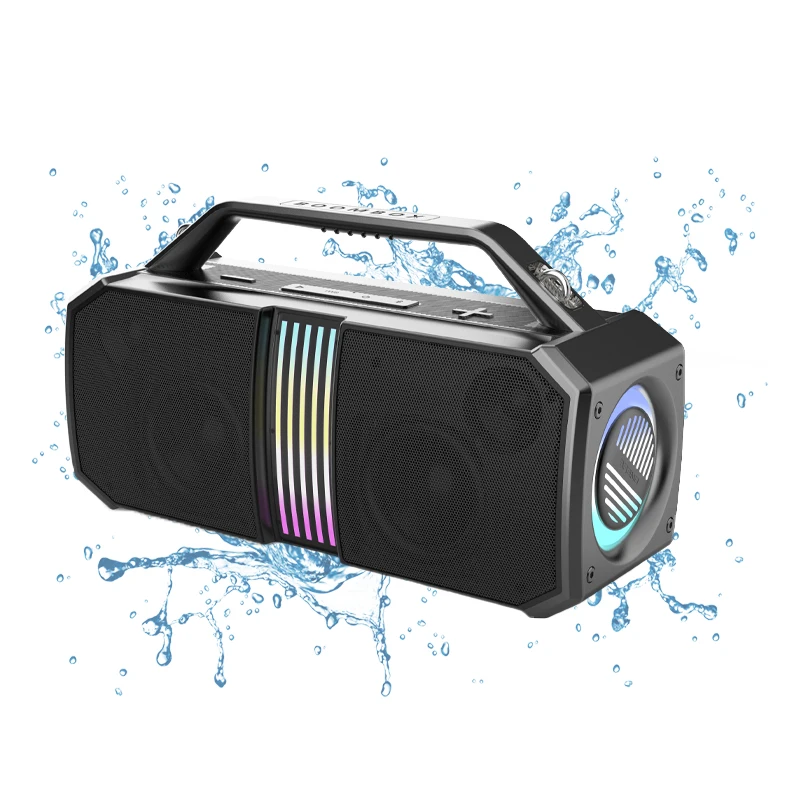 Wholesale Wireless Speaker Bt 5.3 Outdoor Led Light Powerful 100W Bocina Waterpoof Boombox Loud Speaker