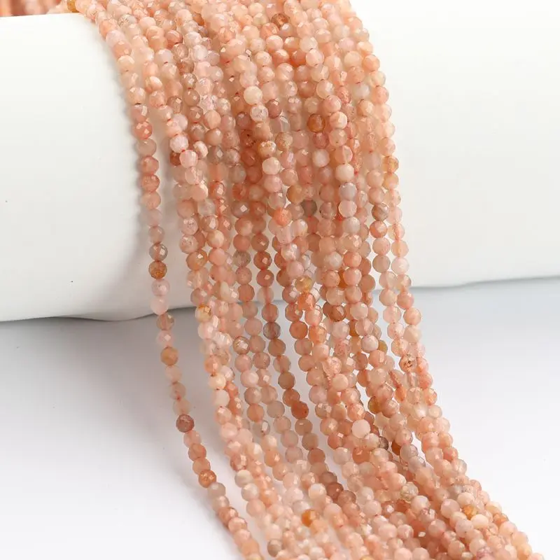 

High Quality Natural Multicolor Round Loose Moonstone Sunstone Gemstone Stone Beads For Jewelry Making