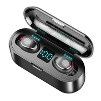 

F9 2000mAh Power Bank Headphone TWS Wireless Bluetooth Earphone with Digital Display for iPhone 11 Samsung Sports Headset