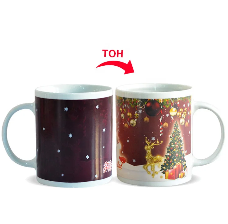 

Hot water Color Changing Magic Mugs, Customized colors acceptable