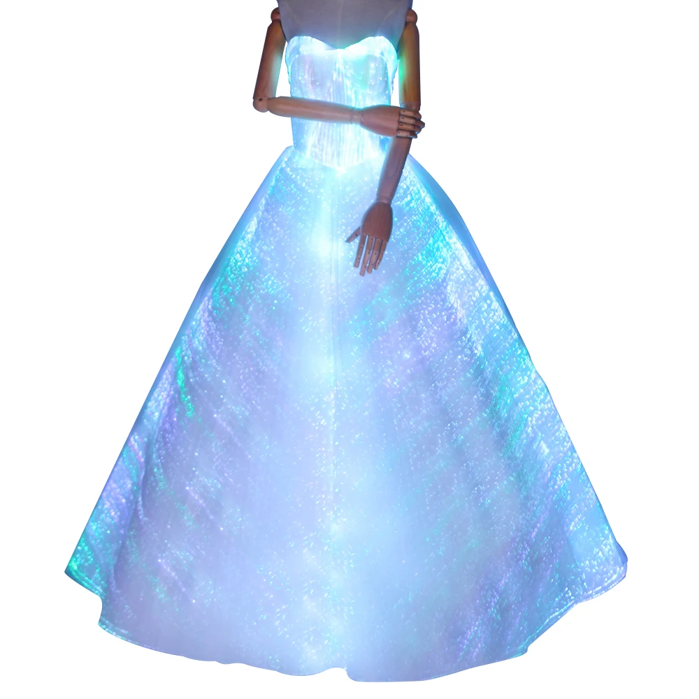 

Led light prom dress luminous dress Glowing Women Ballroom Dance Dress