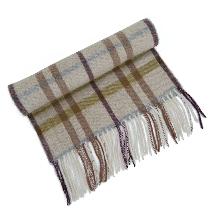 New Design Tartan Check thick Winter Men Pashmina Scarves100% Cashmere Scarf 