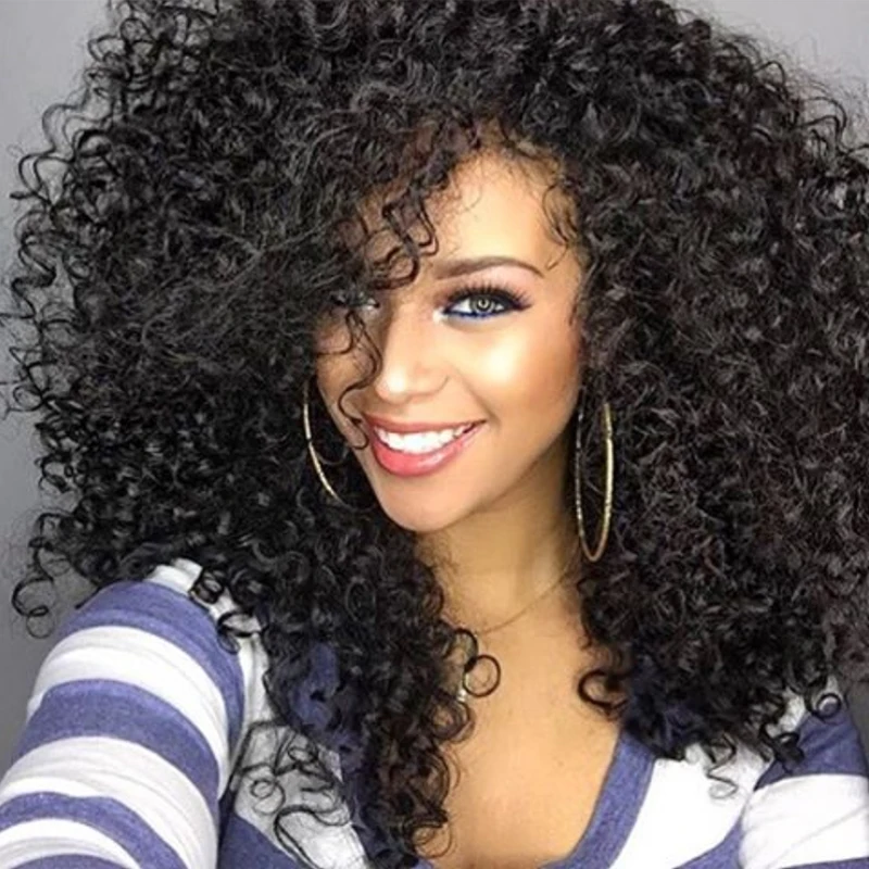 

Best Quality Cheap Price synthetic hair wigs Natural Color wigs for black women Afro Kinky Human Hair Wig