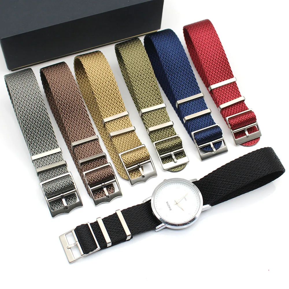 

2020 Yunse Newest W Patten Single Pass Adjustable Nato Strap 20mm 22mm Nylon Watch Bands