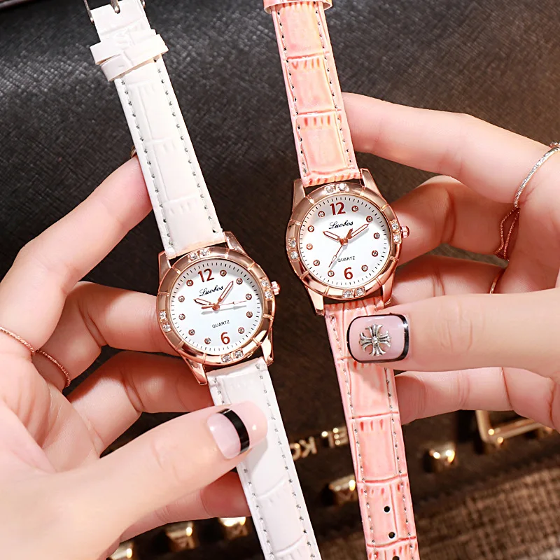 

Best selling ladies quartz watch student watch PU leather branding watch