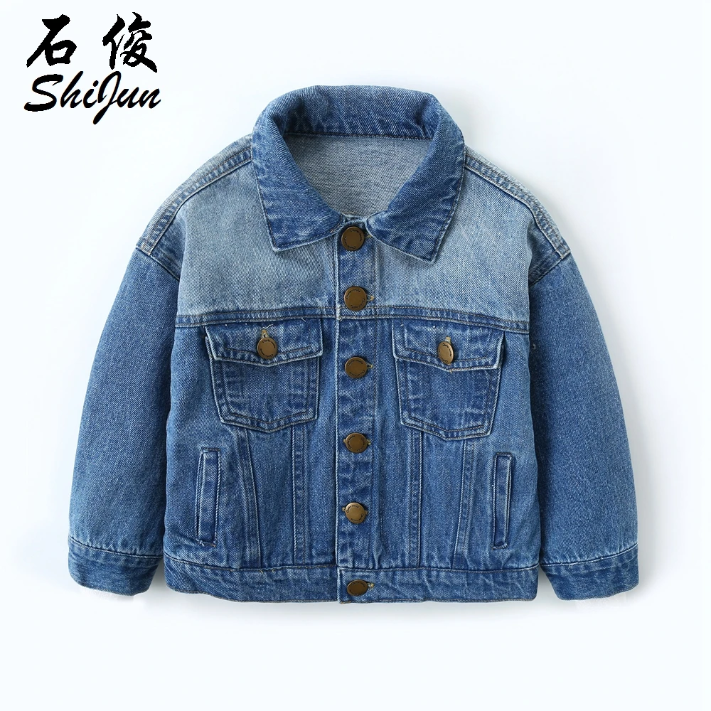 
ShiJun Verified by SGS Manufacturer Children Clothing Kids Denim Jacket Baby Boys Jeans Jacket 