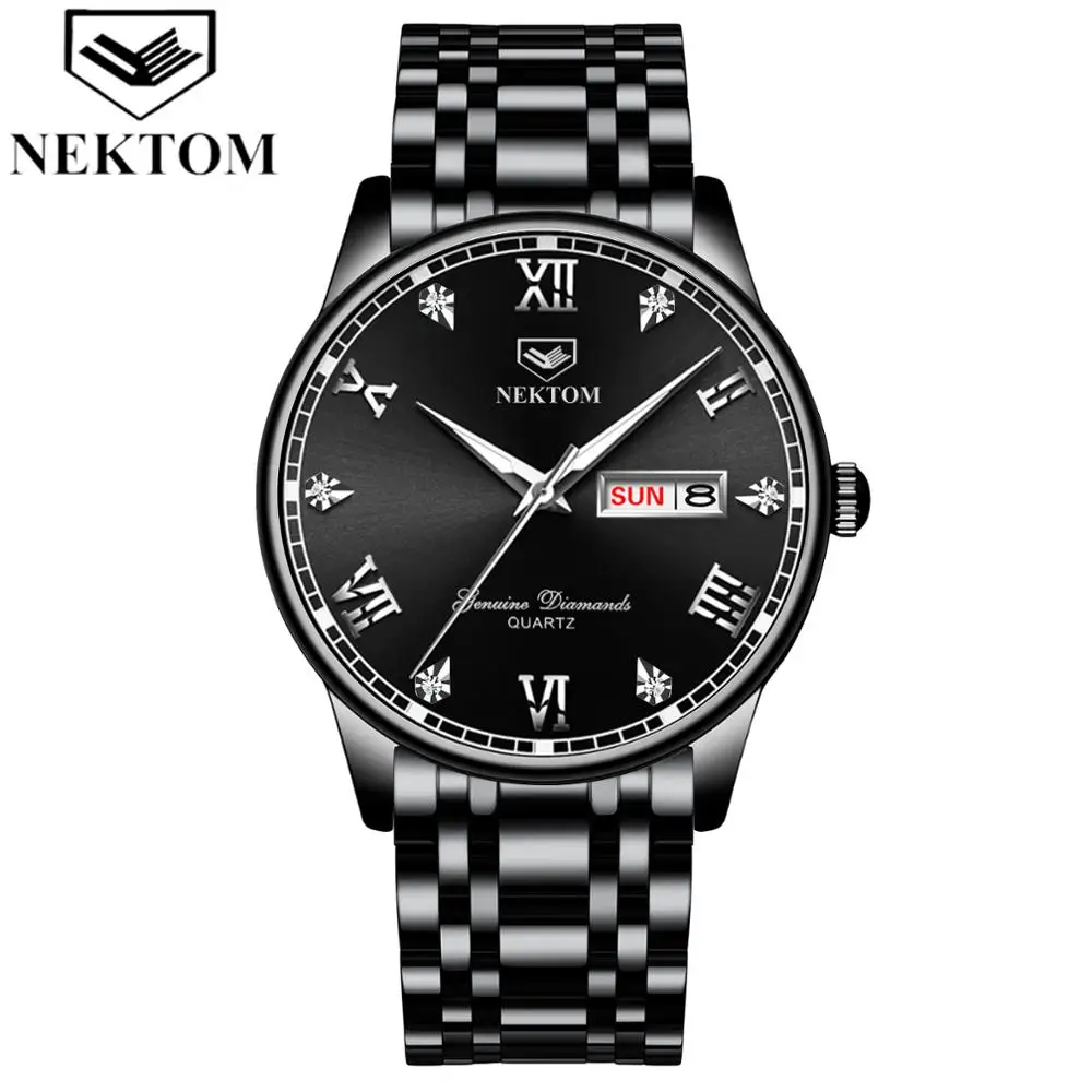 

NEKTOM Mens Watches Quartz Montre Homme Minimalist Ultrathin Wrist Watches Waterproof Clock Relogio Masculino Top Brand Luxury