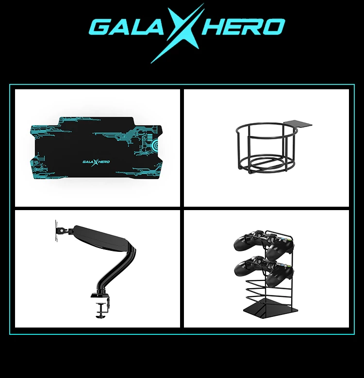 
Galaxy-I MDF Carbon fiber texture Professional large PC computer Table RGB led lights gaming Desk 