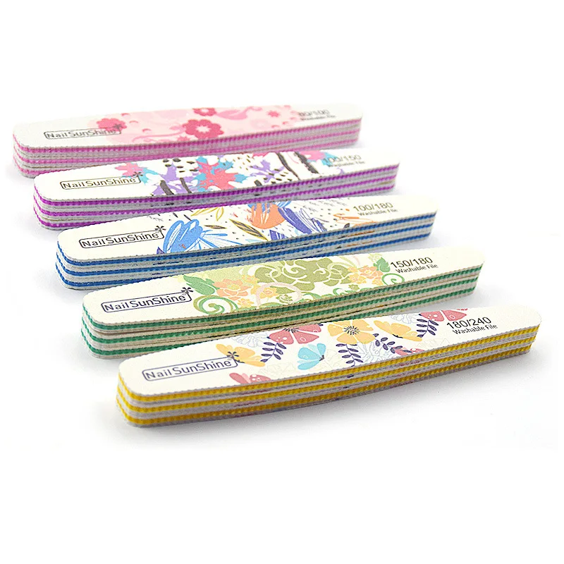 

wholesale custom printed nail file Professional branded hard foam nail file and buffer Polish Buffer Block for Manicure Pedicure, Customized