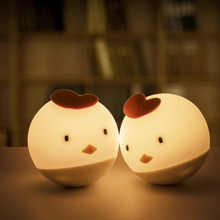 Home decor gift items for  kids gift chicken night light  bedroom  sleep trainer baby bedside lamp