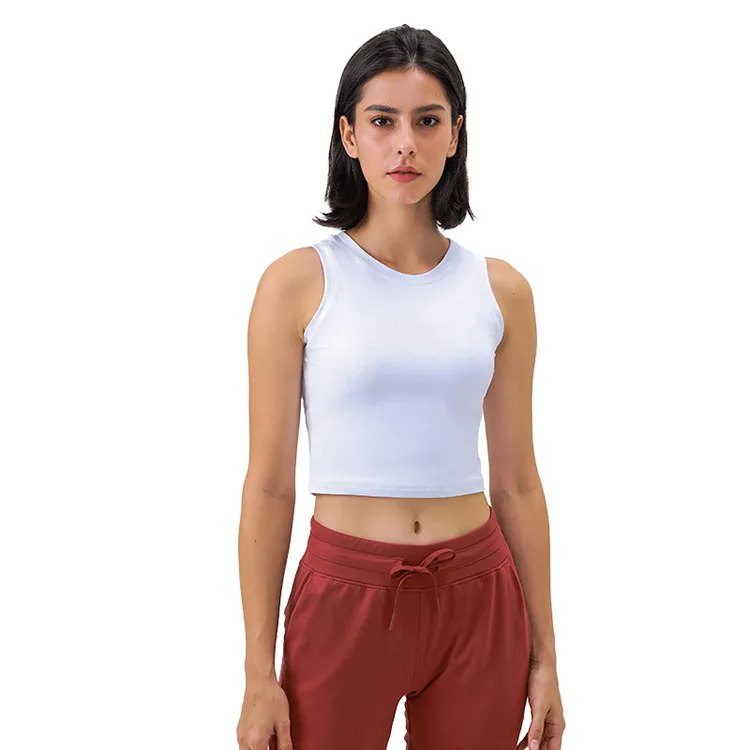 

New type short and sleeveless top tank breathable fitness top for yoga and running
