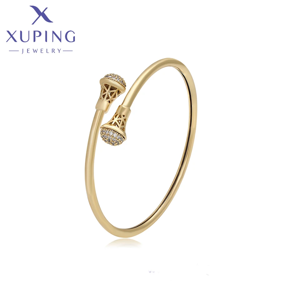 

X000711380 xuping jewelry luxury free size bangle for women man simple elegant delicate trendy vintage diamond bangle