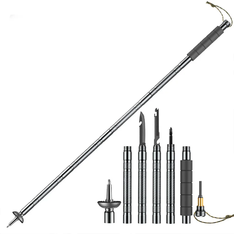 

New arrival multifunctional customized metal walking cane stick