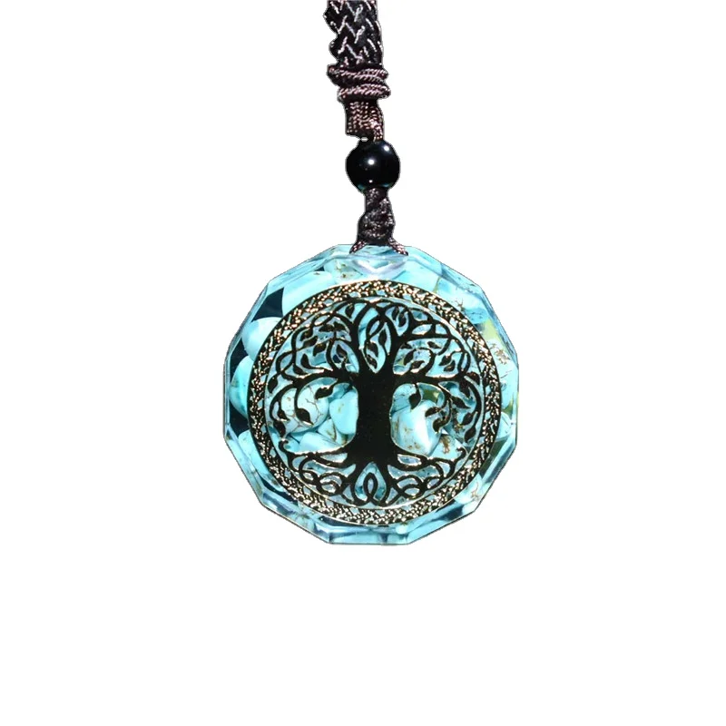 

Orgone Pendant Tree Of Life Energy Orgonite Necklace Pink Crystal Healing Resin Crystal pendant Chakra Yoga Meditation Pendant