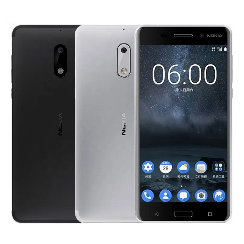 

Original Unlocked for Nokia 6(2017)Octa Core 5.5 Inches 4GB RAM 32GB ROM 16.0MP+8MP Camera LTE 4G Dual SIM Mobile Phone