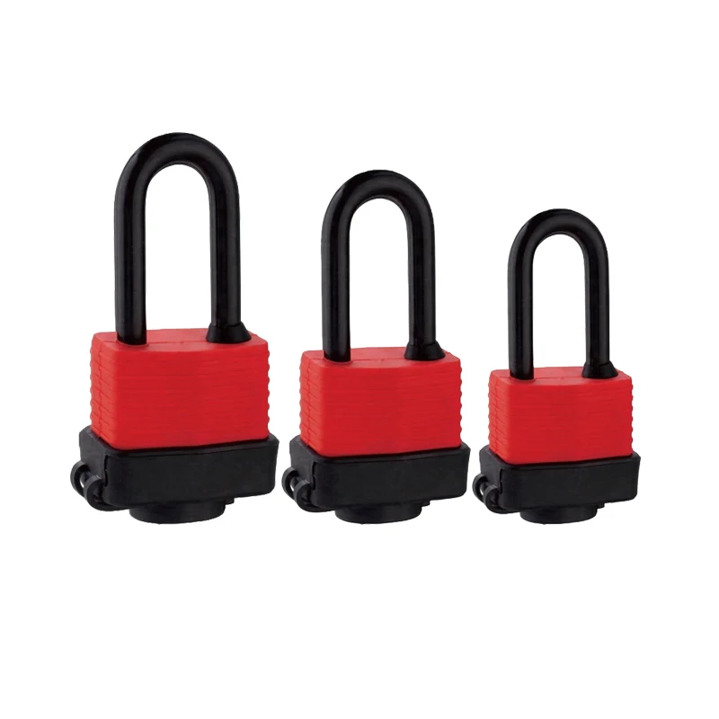 Heavy Durty Waterproof Laminated Padlock Antielectric Shock Lock Dustproof Padlocks With Rubber