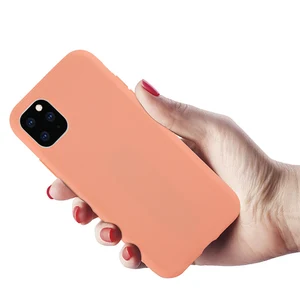 Liquid silicone phone case for iphone 11 XI MAX Pro case fur cloth silicone For iphone x xs xr xs max case original