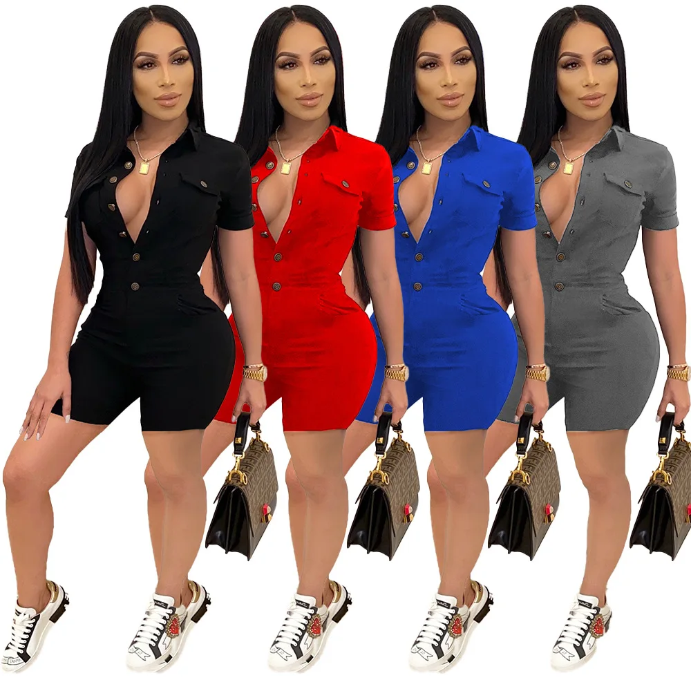 

OR020362 New design Biker Short Sets One Piece Rompers Women Jumpsuit with great price