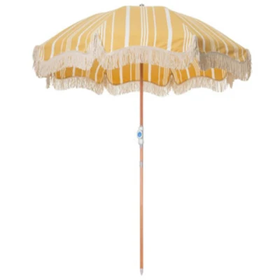 

advertising outdoor wind resistant tassels custom beach umbrella wholesale, Various colors