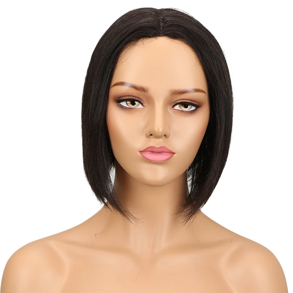 

Sleek Wholesale Cheap Short Bob Lace Front Wigs Natural Brazilian Remy Human Hair Wigs For Women Pixie Cut Lace Part Wig, Accept customer color chart