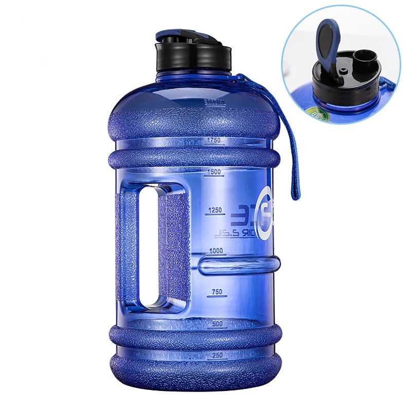 

2.2L Water Jug Large Sport Water Bottle with Loop Fitness Big Leakproof Container BPA Free Plastic for Camping Gym Outdoor