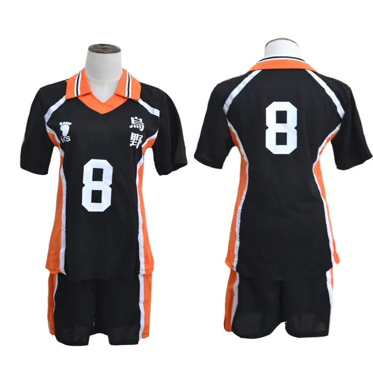 

Haikyuu Cosplay Costume Karasuno High School Volleyball Club Hinata Shyouyou Sportswear Jerseys Uniform halloween costumes men