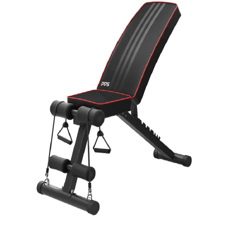 

New multi-function folding dumbbell stool equipment home professional exercise weight lifting bench fitness chair, Black