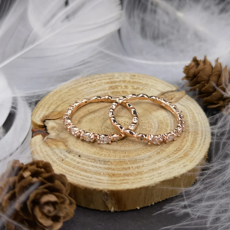 

The Price Of Classic Style Sterling 925 Silver Jewelry Rose Gold Rings for Forvina, Rose gold color