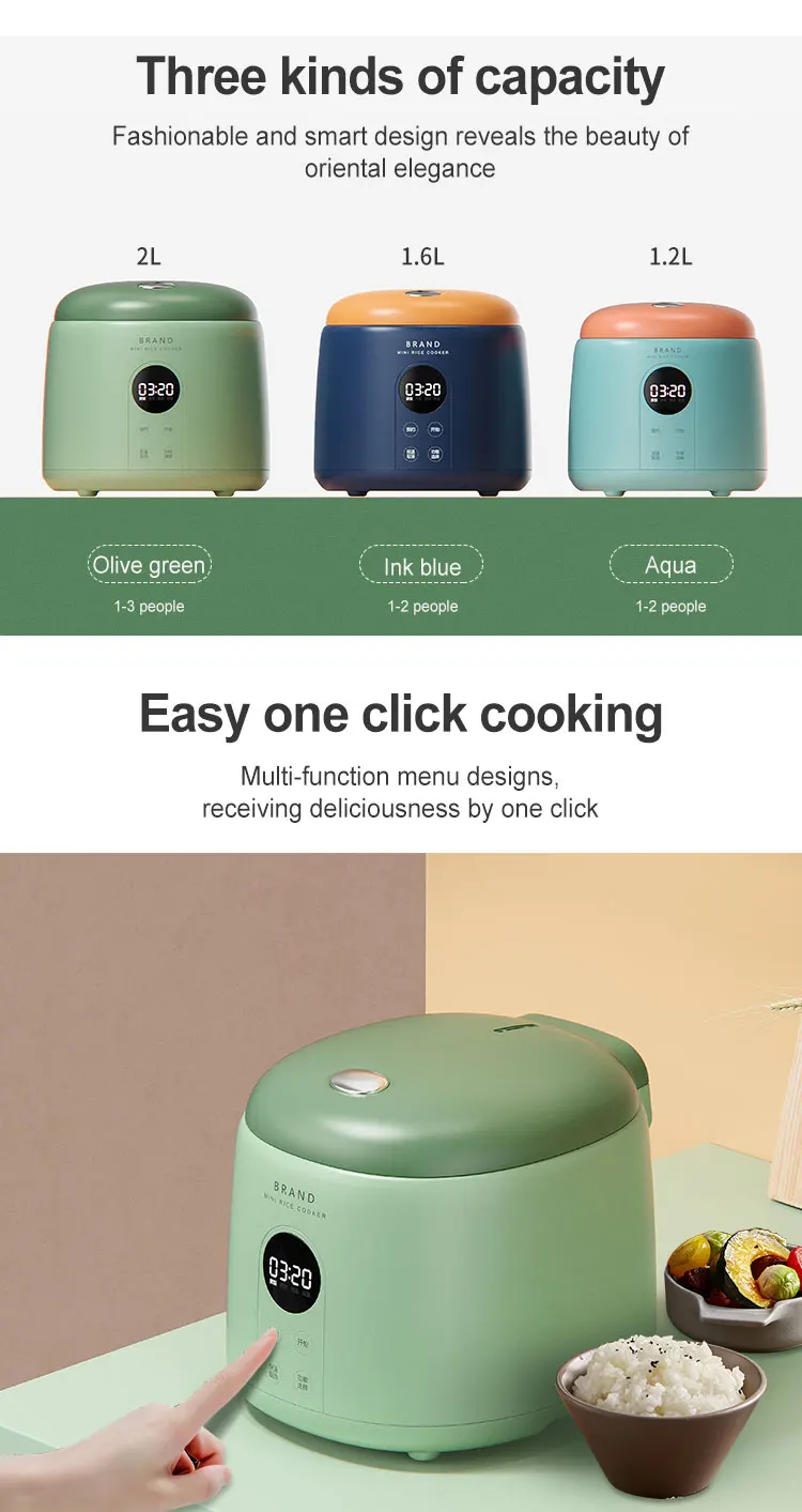 New design Multifunctional non-stick mini cooker detachable lid sample rice cooker rice dispenser in korean