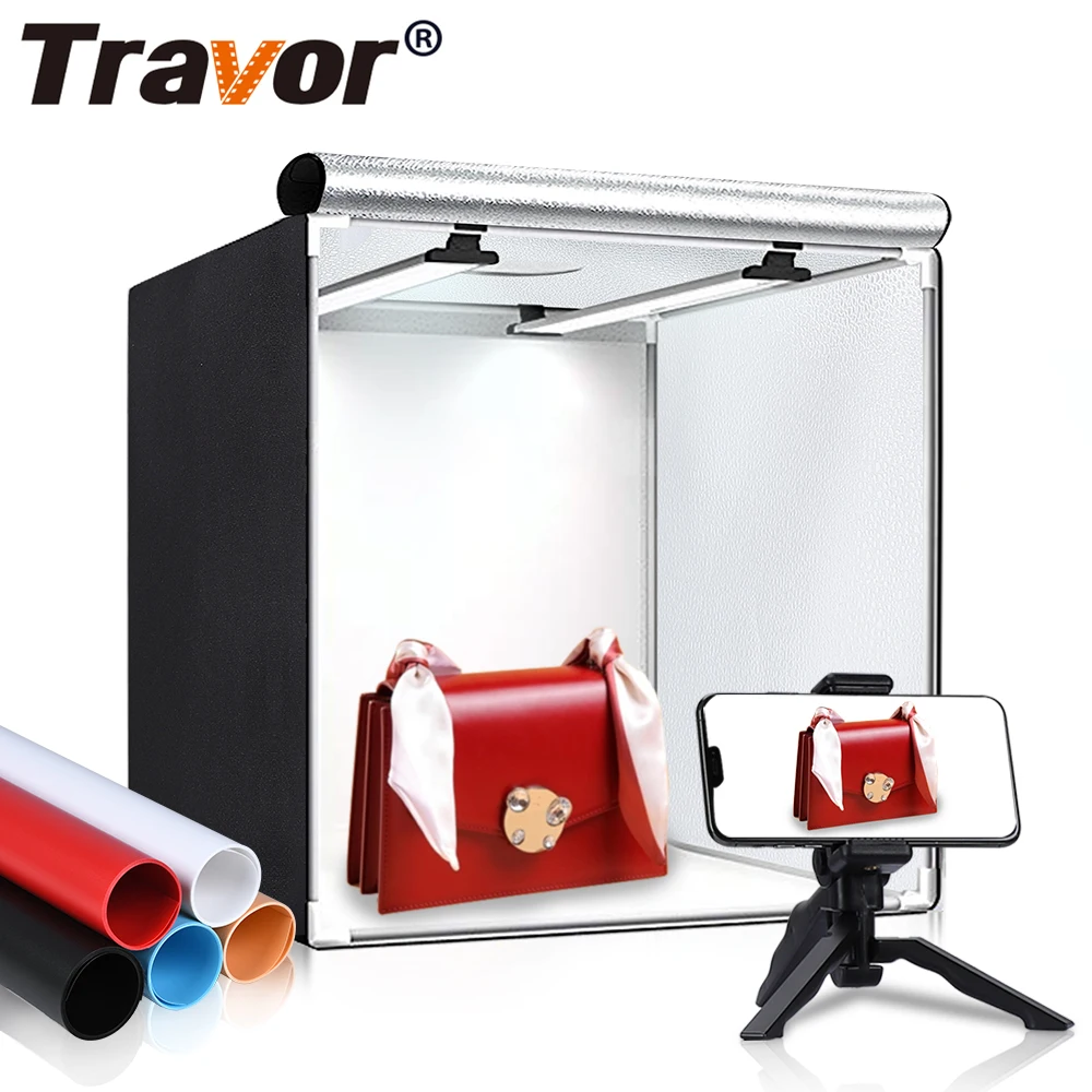 

Travor M40 photography accessories 40cm light softbox product photography studio light soft box kit with 5 color background