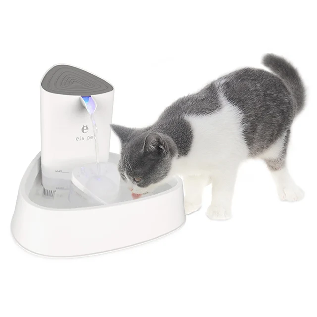 

ZMAKER Luxury Pet Fountain 3L/101.5oz Cat Water Fountain Water Dispenser for Pets Cats and Dogs, White