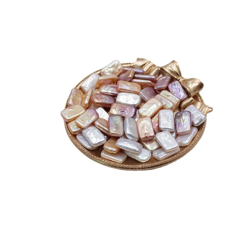 

Hobbyworker Ins Hot Sale Baroque Rectangular Natural Freshwater Pearl Non-porous Loose Beads for Jewelry Making B0108, Picture