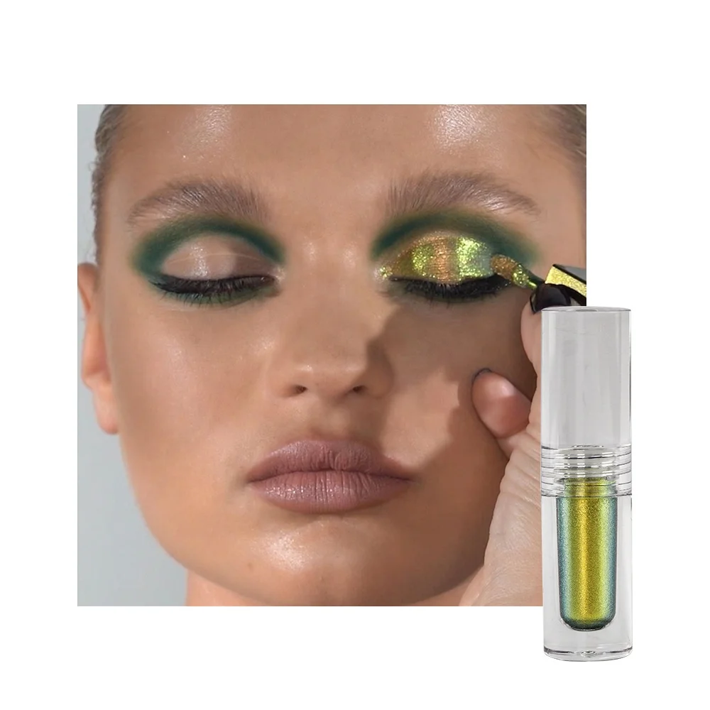 

Low MOQ Custom Makeup Chameleon Eyeshadow Multicolor Eyeshadow Duochrome Pressed Pigment Multichrome Liquid Eyeshadow, 32 colors