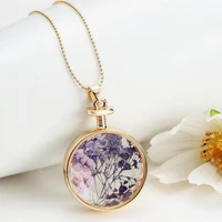 

Handmade Real Dried Flower Pendant Pressed Flower Necklace For Women Gifts