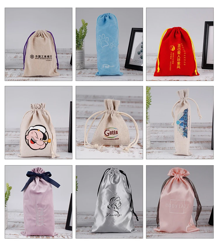 custom drawstring bolsas with logo