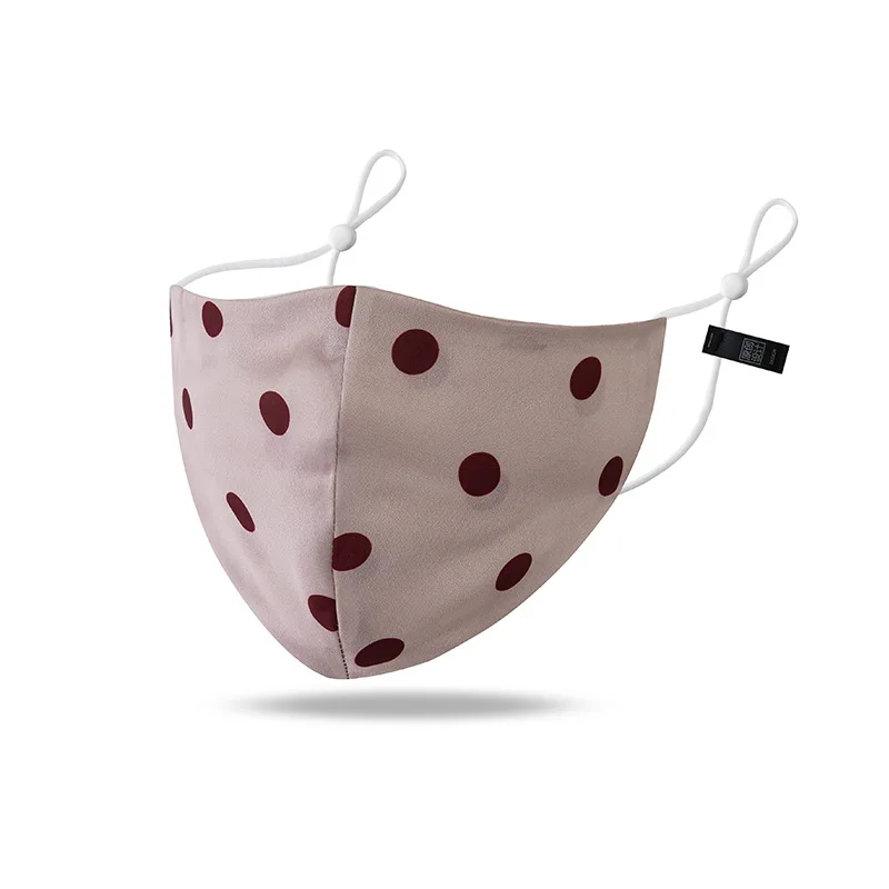 Lightweight Satin Fabric Maskes Smooth Breathable Dustproof Washable