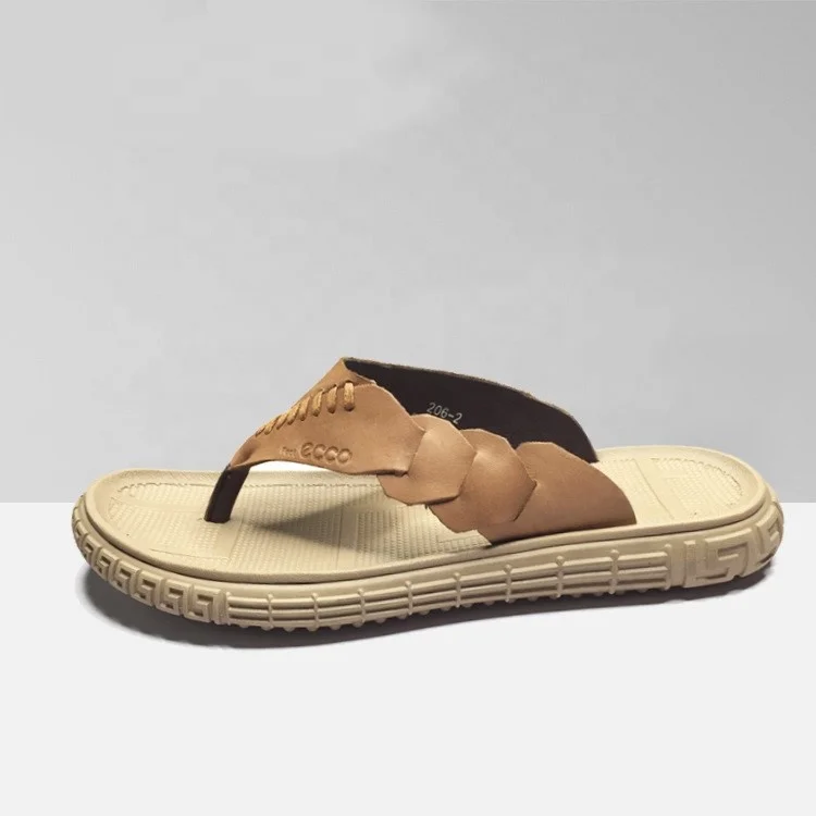 

2021 spring and summer new men's outer wear flip flops outdoor non-slip slippers European and American large size wholesale, Black,brown